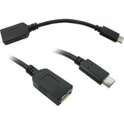 Cables Direct USB A-USB C M-F 3.0 0.2m