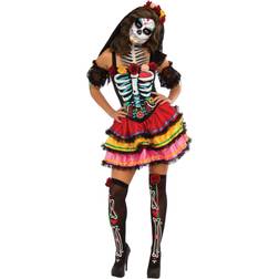 Rubies Day of the Dead Senorita Ladies Skeleton Costume