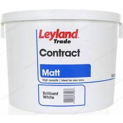 Leyland Trade Contract Matt Wall Paint, Ceiling Paint Brilliant White 10L