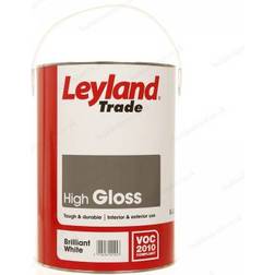 Leyland Trade High Gloss Wood Paint Brilliant White 5L