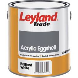 Leyland Trade Acrylic Eggshell Wall Paint, Ceiling Paint Magnolia 2.5L