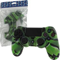 ZedLabz Controller Soft Silicone Rubber Skin Grip Cover with Ribbed Handle - Camo Green (Playstation 4)