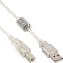 InLine Ferrite Choke USB A - USB B 2.0 2m