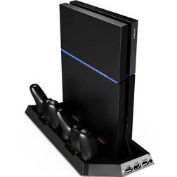 ZedLabz PS4 Dual Cool Vertical Console Stand & Controller Charging Dock