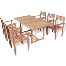 vidaXL 43038 Patio Dining Set, 1 Table incl. 6 Chairs