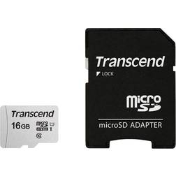 Transcend 300S microSDHC Class 10 UHS-I U1 95/45MB/s 16GB +Adapter
