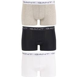 Gant Stretch Cotton Trunks 3-pack - Grey Melange