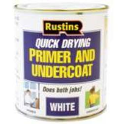 Rustins Quick Dry Primer & Undercoat Wood Paint White 0.25L