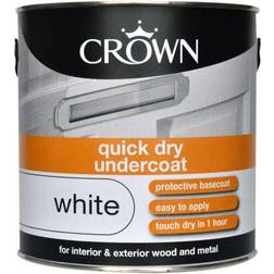 Crown Quick Dry Undercoat Metal Paint, Wood Paint White 2.5L