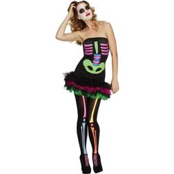 Smiffys Fever Neon Skeleton Costume