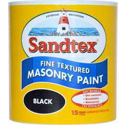 Sandtex Fine Textured Masonry Concrete Paint Black 1L