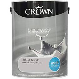 Crown Breatheasy Wall Paint, Ceiling Paint Granite Dust,City Break,Cloud Burst,Grey Putty,Smoked Glass,Soft Ash,Soft Shadow,Spotlight 5L