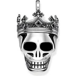 Thomas Sabo Skull Crown Silver Pendant w. Black Zirconia (PE815-643-11)