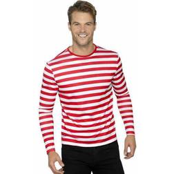 Smiffys Stripy T-Shirt Red