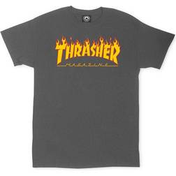 Thrasher Magazine Flame Logo T-shirt - Charcoal