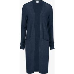 Vila Long Knitted Cardigan - Blue/Total Eclipse