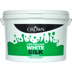 Crown Silk Emulsion Wall Paint Brilliant White 7.5L