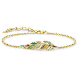 Thomas Sabo Feather Bracelet - Gold/Multicolour