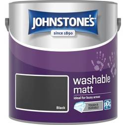 Johnstones Washable Matt Ceiling Paint, Wall Paint Black 2.5L