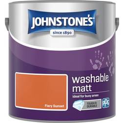 Johnstones Washable Matt Ceiling Paint, Wall Paint Fiery Sunset 2.5L