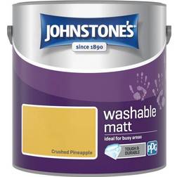Johnstones Washable Matt Ceiling Paint, Wall Paint Crushed Pineapple 2.5L