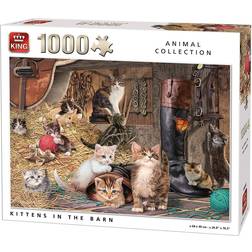 King Animal Collection Kitten in The Barn 1000 Pieces