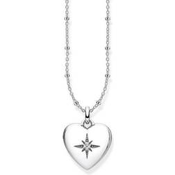 Thomas Sabo Heart Medallion Necklace - Silver/Diamond
