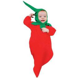 Widmann Baby Chilli Pepper Bonnet & Bib Costume