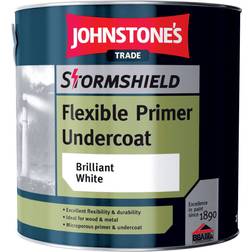 Johnstone's Trade Stormshield Flexible Primer Undercoat Wood Paint Brilliant White 2.5L