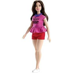 Barbie Fashionistas Doll 98 Curvy with Long Dark Waves FJF58