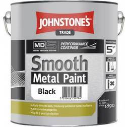 Johnstone's Trade Smooth Metal Paint Black 0.8L