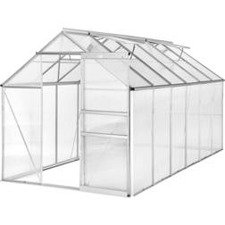 tectake Greenhouse 6.93m² Aluminum Polycarbonate