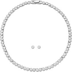 Swarovski Tennis Set Necklace - Silver/Transparent