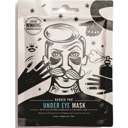Barber Pro Under Eye Mask with Activated Charcoal & Volcanic Ash 3-pack