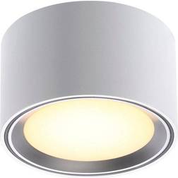 Nordlux Fallon 60 White/Steel Ceiling Flush Light 10cm