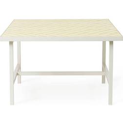 Warm Nordic Herringbone Tile Coffee Table 80x80cm