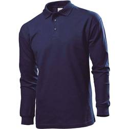 Stedman Polo Long Sleeve T-shirt - Navy Blue