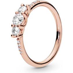 Pandora Sparkling Elegance Ring - Rose Gold/Transparent