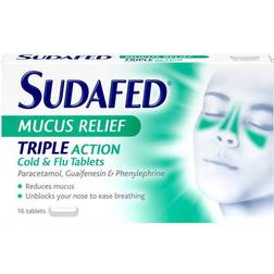 Sudafed Mucus Relief Triple Action 16pcs Tablet