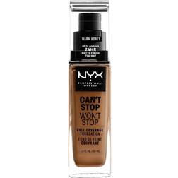 NYX Can't Stop Won't Stop Full Coverage Foundation CSWSF15.9 Warm Honey