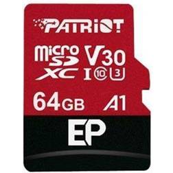Patriot EP Series microSDXC Class 10 UHS-I U3 V30 A1 100/80MB/s 64GB +Adapter