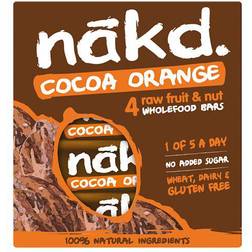 Nakd Cocoa Orange 4x35g 4 pcs