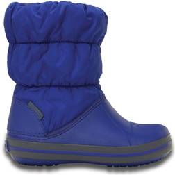 Crocs Kid's Winter Puff Boot - Cerulean Blue/Light Grey