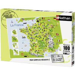 NATHAN France-illustration map 100 Pieces