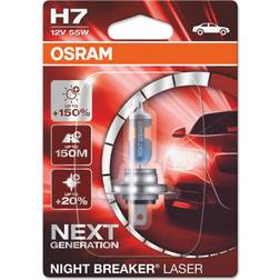 Osram H7 Night Breaker Laser Halogen Lamps 55W PX26d