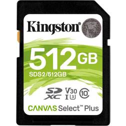 Kingston Canvas Select Plus SDXC Class 10 UHS-I U3 V30 100/85MB/s 512GB