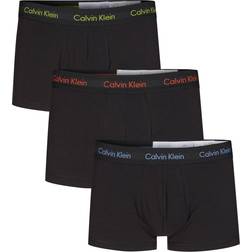 Calvin Klein Cotton Stretch Low Rise Trunks 3-pack - Black
