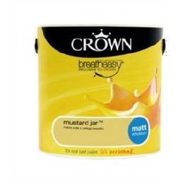 Crown Easyclean Wall Paint Mustard Jar 2.5L