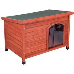 Zooplus Woody Dog House with fladt tag & plast Door - S