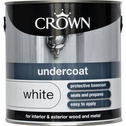 Crown Undercoat Metal Paint, Wood Paint Brilliant White 2.5L